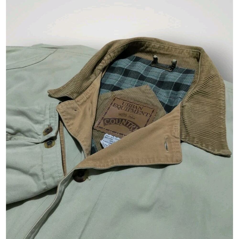 Vintage Urban Equipment Country Chore Coat Size L Corduroy Collar Barn Jacket